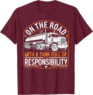 Tanker Truck Driving Truck Driver Proud Trucker T-Shirt - T-Shirt | Maroon
