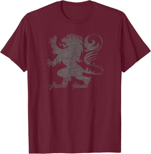Scottish Flag Lion Rampant Heraldry Distressed Flag Scotland T-Shirt - T-Shirt | Maroon