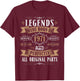 Legends Born in 1971 54th Birthday 54 Years Old Bday Men T-Shirt - T-Shirt | Maroon