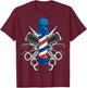 Funny Barber Design Hair Stylisht Barbershop Lovers T-Shirt - T-Shirt | Maroon