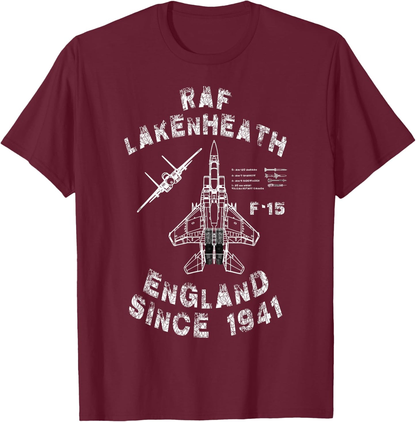 RAF Lakenheath T-Shirt - T-Shirt | Maroon