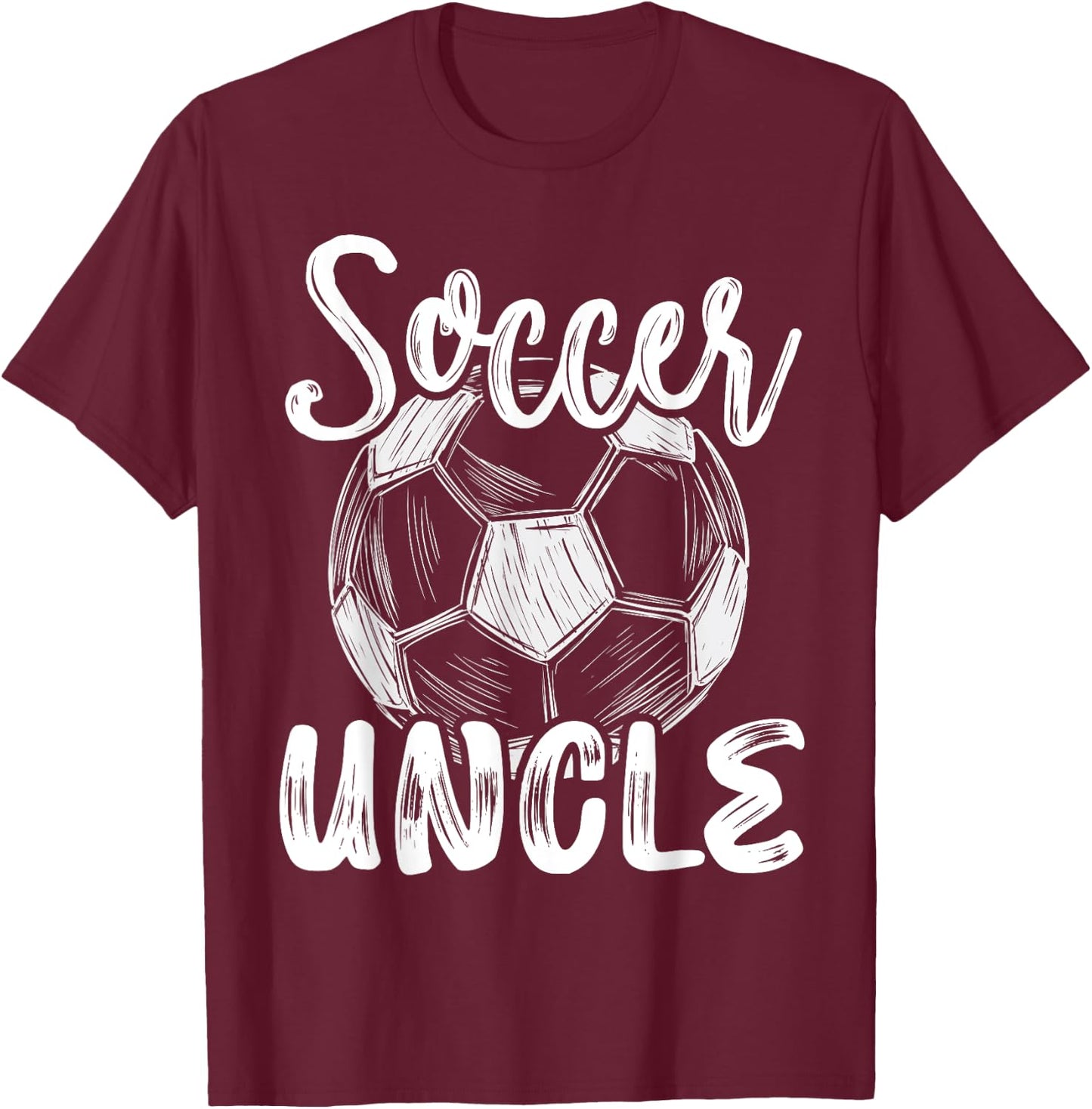Soccer Uncle Family Matching Team Player Soccer Ball T-Shirt - T-Shirt | Maroon
