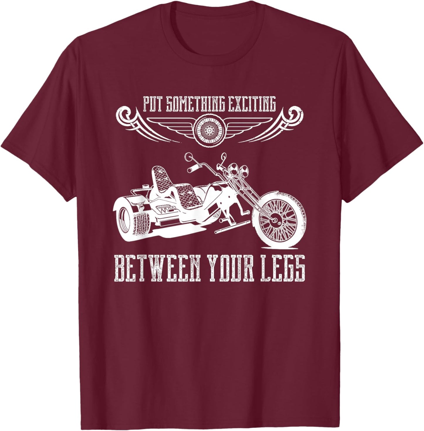 Funny Triker Motortrike Motorcycle Trike Three Wheeler T-Shirt - T-Shirt | Maroon