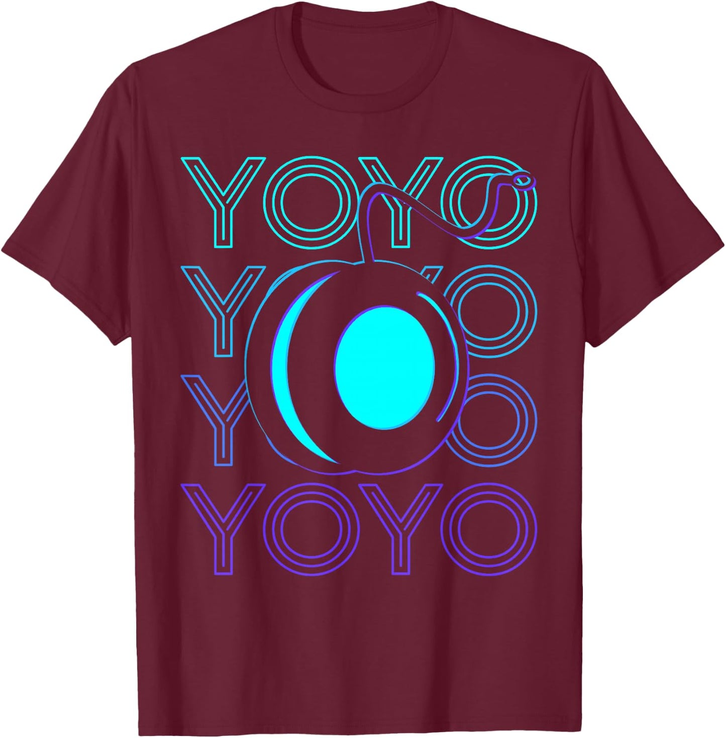 Yoyo Player Retro T-Shirt - T-Shirt | Maroon