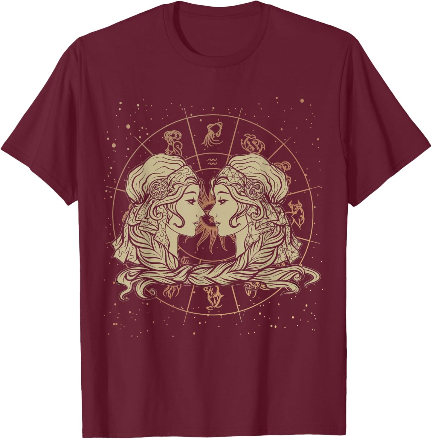 Gemini Birthday Born in May or June Zodiac Gemini T-Shirt - T-Shirt | Maroon