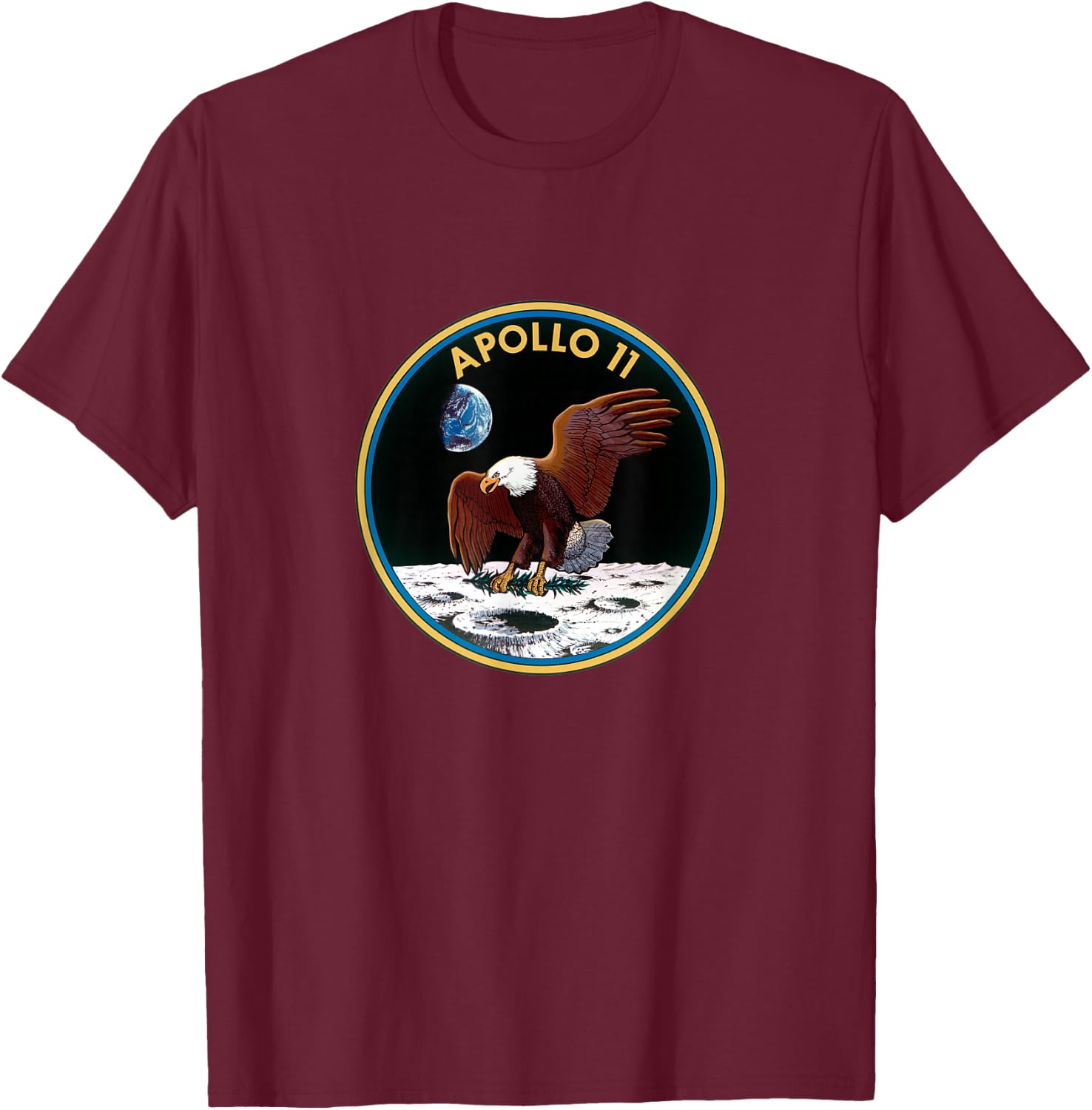 Apollo 11 Logo Apollo 11 Picture Shirt T-Shirt - T-Shirt | Maroon