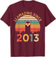 LLamazing Since 2013 Llama Wearing Sunglasses Funny Birthday T-Shirt - T-Shirt | Maroon