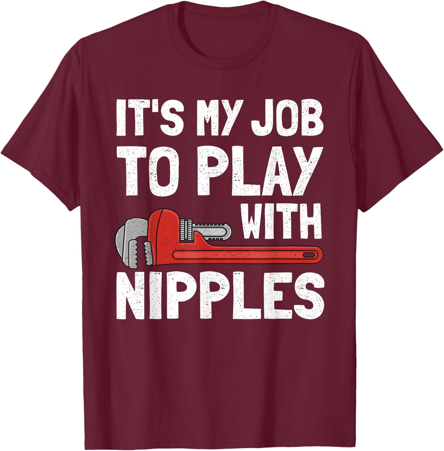 Funny Plumber Art Women Steamfitter Plumbing Tools Small T-Shirt - T-Shirt | Maroon