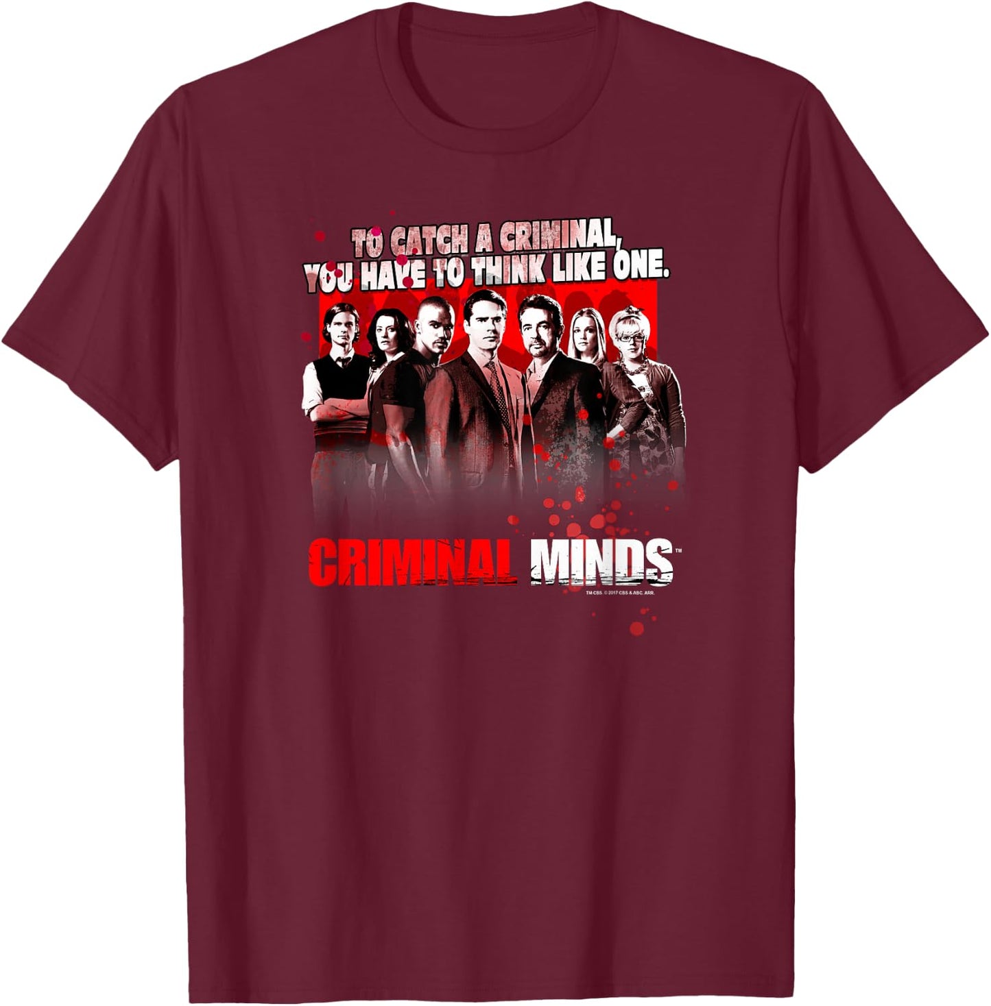 Criminal Minds Think Like One T-Shirt - T-Shirt | Maroon