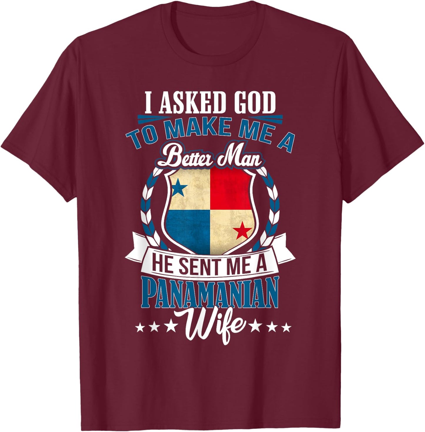 I Love my Panamanian Wife Anniversary for Husband T-Shirt - T-Shirt | Maroon