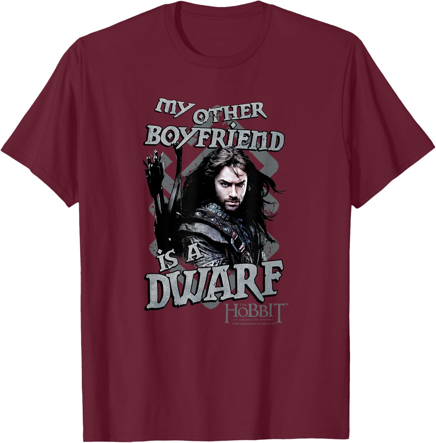 Hobbit Kili Other Boyfriend T-Shirt - T-Shirt | Maroon