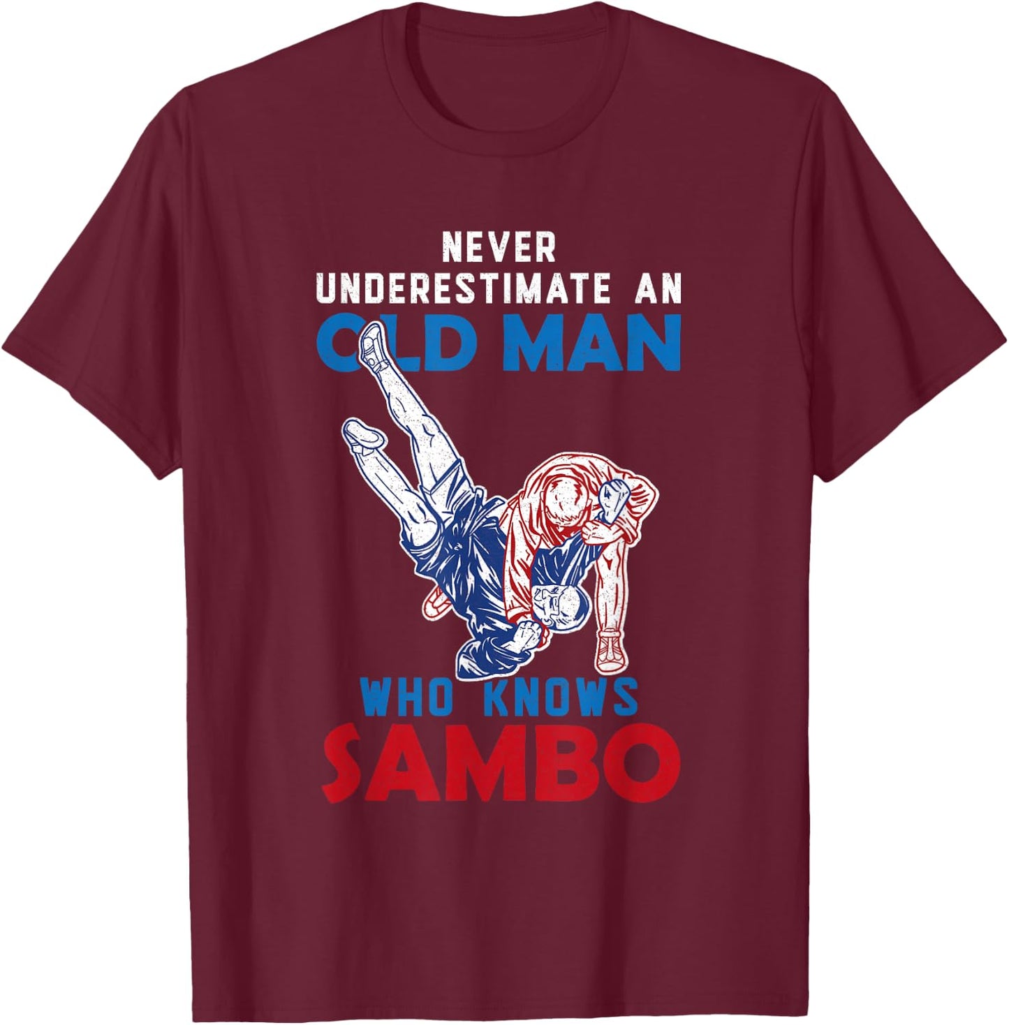 Sambo Rings Martial Arts Russia Soviet Union Martial Arts T-Shirt - T-Shirt | Maroon