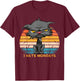 I Hate Mondays Bored Cat Yellow Eyes Retro Vintage Cat Lover T-Shirt - T-Shirt | Maroon