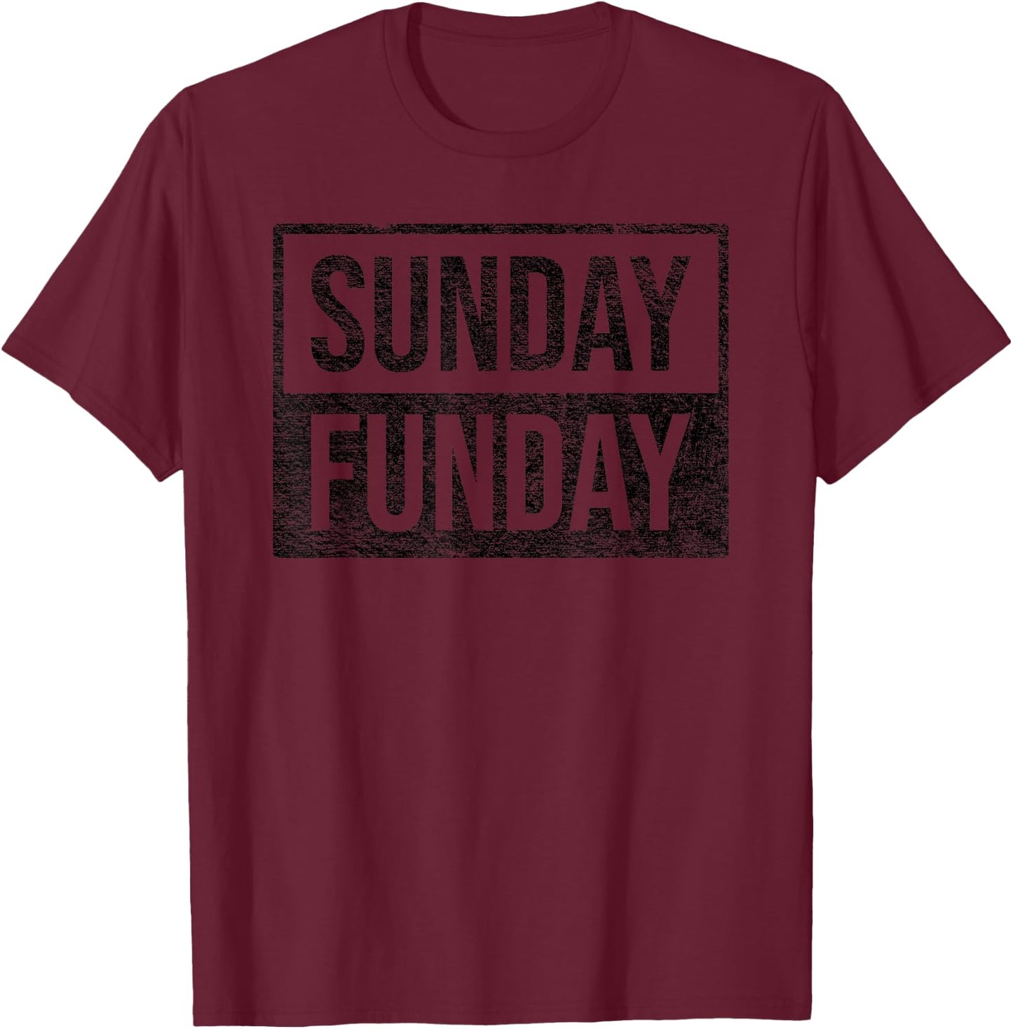 Sunday Funday Brunch Football Sports BBQ Church T-Shirt - T-Shirt | Maroon