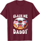 Inappropriate Glaze Me Daddy Dirty Donut Prank Adult Humor V-Neck T-Shirt - T-Shirt | Maroon
