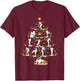 Marching Band Lover Lighting Marching Band Christmas Tree T-Shirt - T-Shirt | Maroon