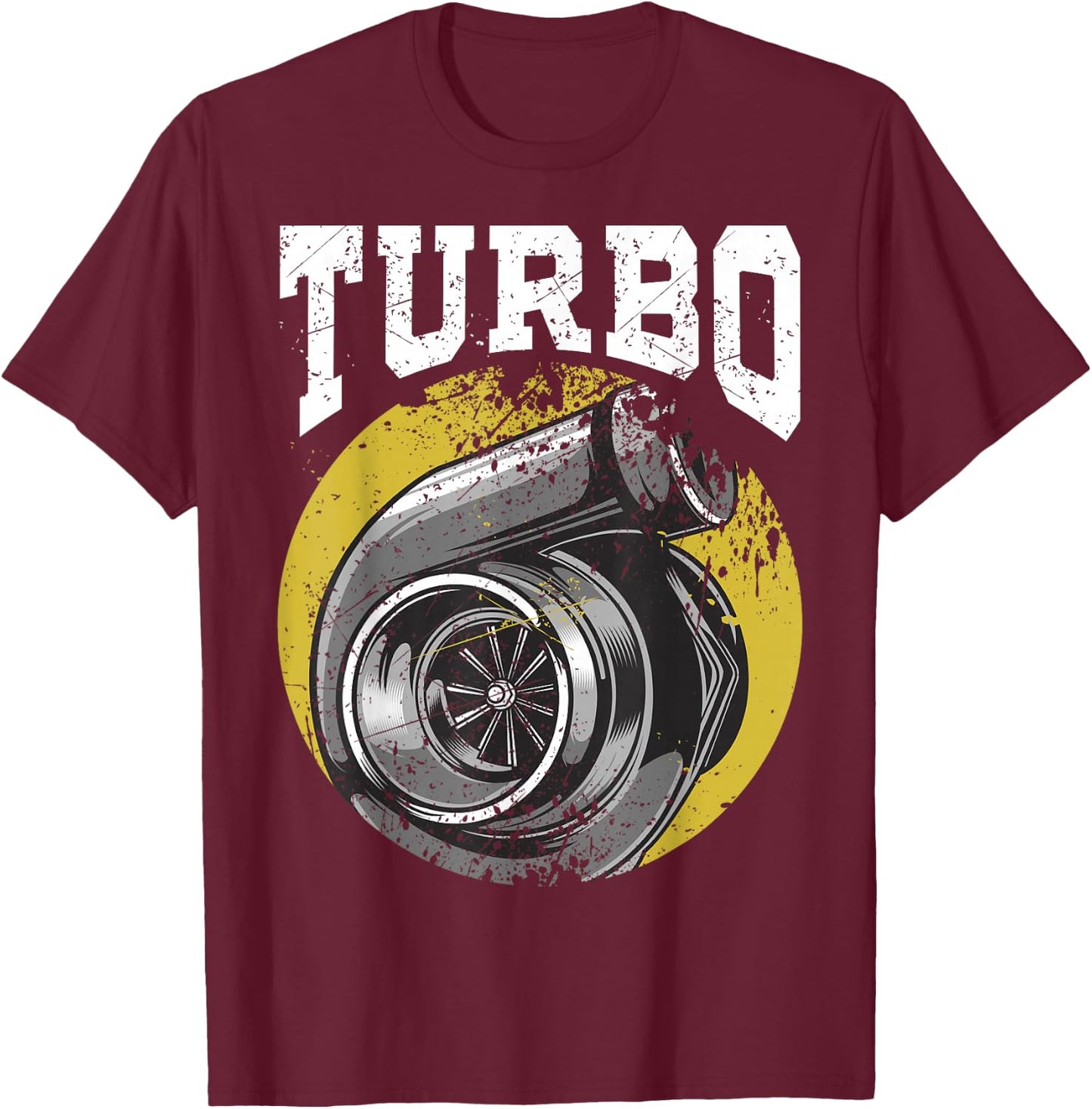 Turbo Charged for Racing Lovers T-Shirt - T-Shirt | Maroon