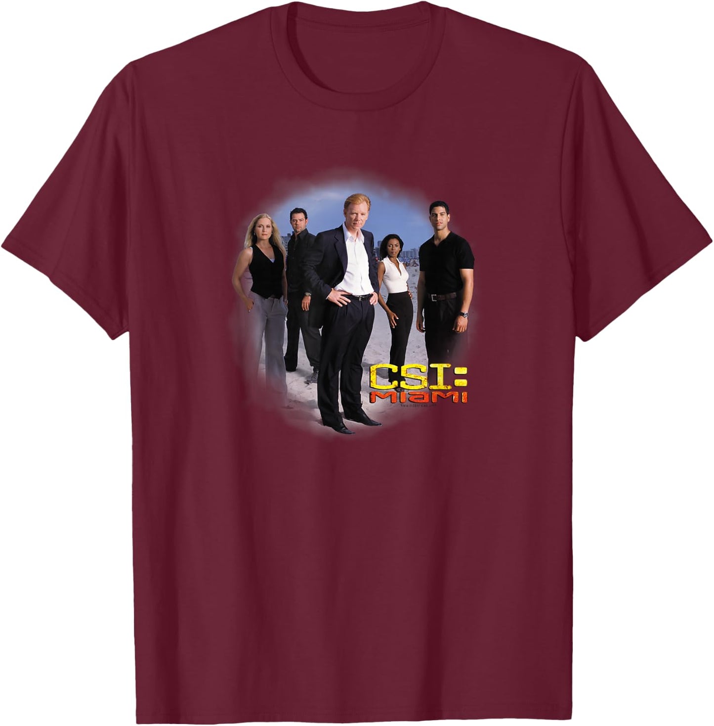 CSI Miami Cast T-Shirt - T-Shirt | Maroon