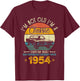 I'm Not Old I'm 1954 Classic Custom Built Legendary Birthday T-Shirt - T-Shirt | Maroon