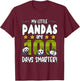 My Little Pandas Are 100 Days Smarter Teacher Student T-Shirt - T-Shirt | Maroon