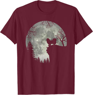 Pekingese, Pekinese And Moon Halloween T-Shirt - T-Shirt | Maroon