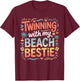 Beach Buddy Twinning with My Beach Bestie Friends Matching T-Shirt - T-Shirt | Maroon
