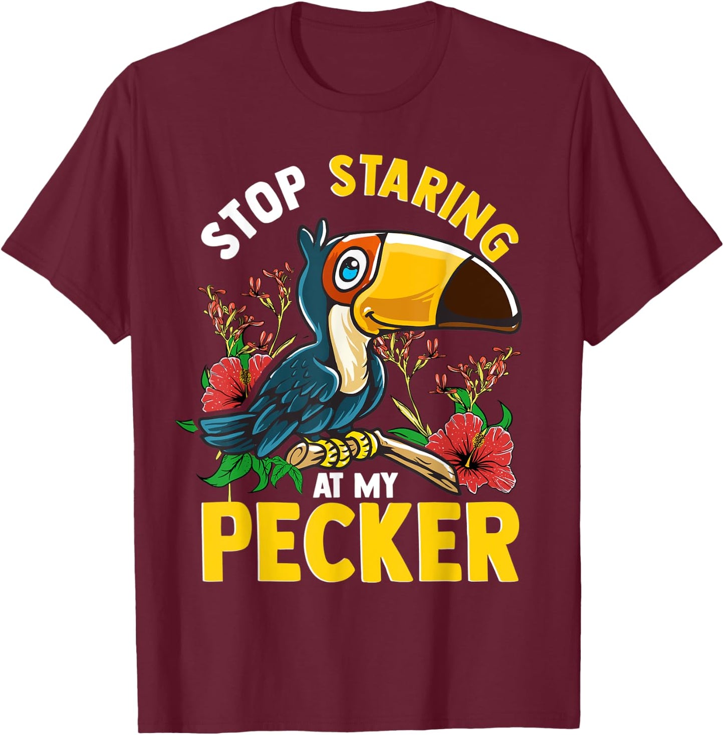 Funny Tucan T-Shirt - T-Shirt | Maroon