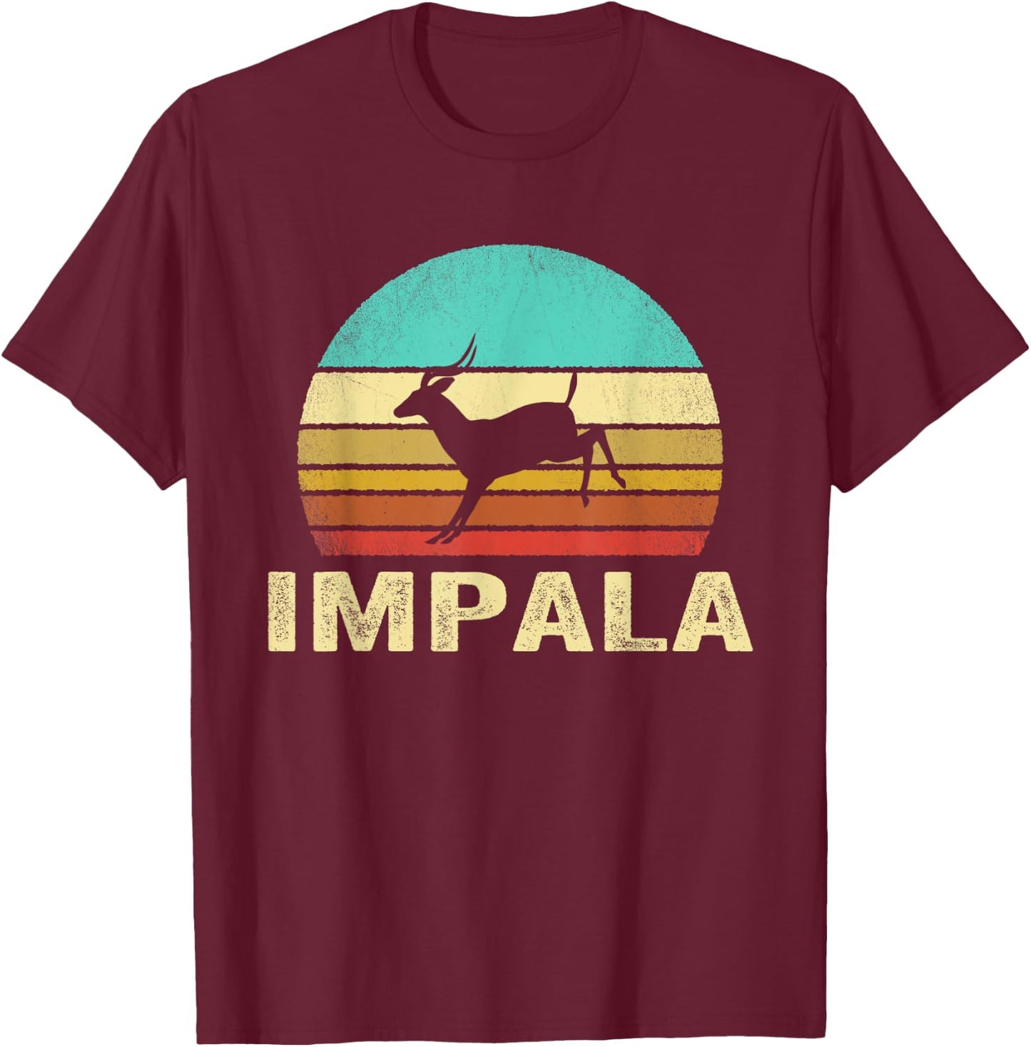 Vintage Impala Shirt Sunset T-Shirt - T-Shirt | Maroon