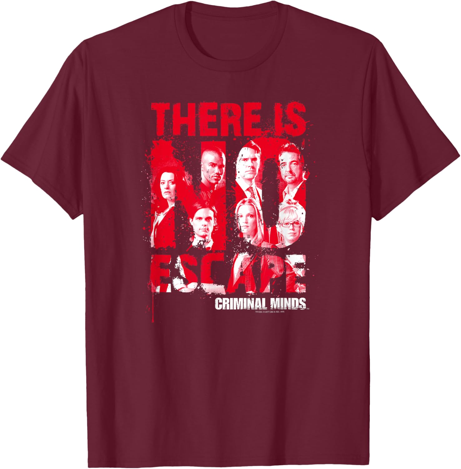 Criminal Minds No Escape T-Shirt - T-Shirt | Maroon