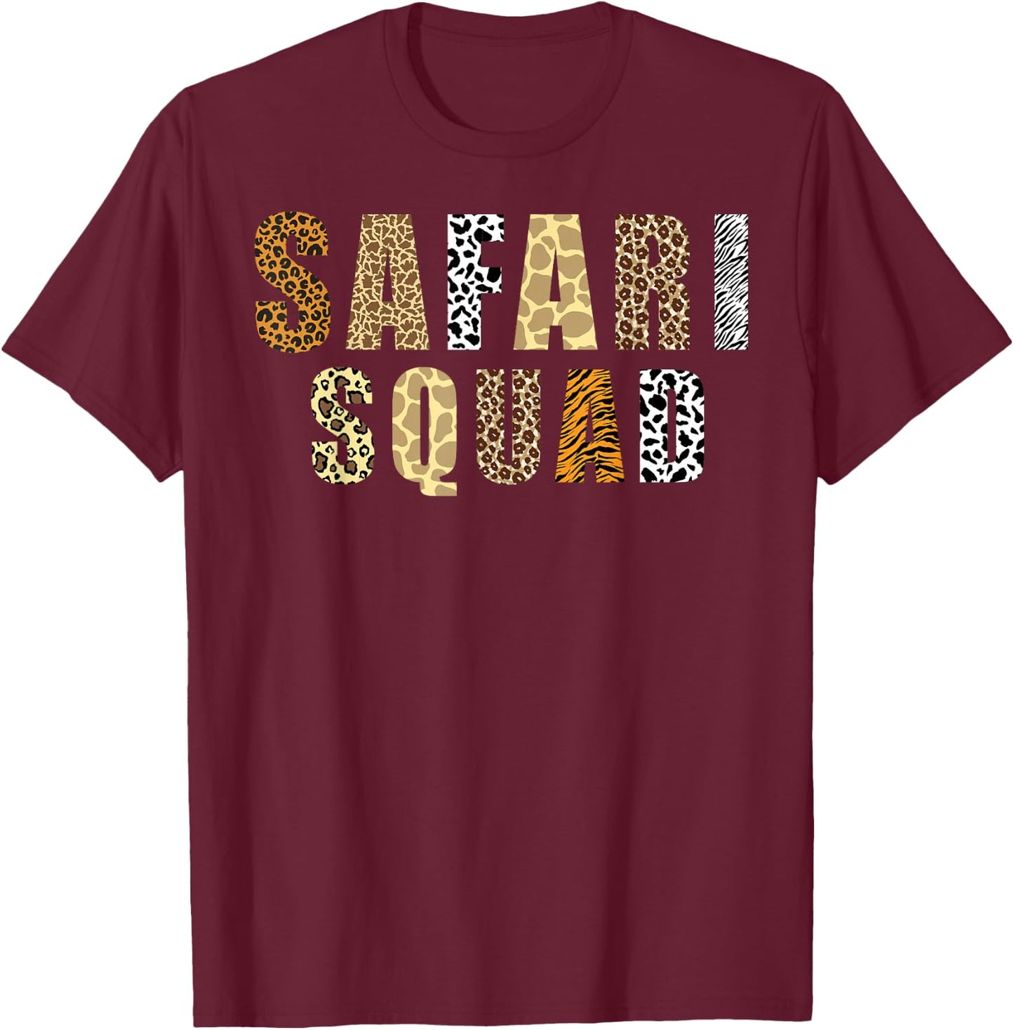 Cool Safari Women Zoologist African Animal Print Zoo T-Shirt - T-Shirt | Maroon