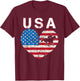 USA Equestrian team American flag US Horses rider men women T-Shirt - T-Shirt | Maroon