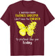 I Suffer From Ewings Sarcoma Awareness Butterfly Yellow T-Shirt - T-Shirt | Maroon