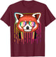 Funny Dj Shirt Red Panda Dj Party Animal Music Lover DJs T-Shirt - T-Shirt | Maroon