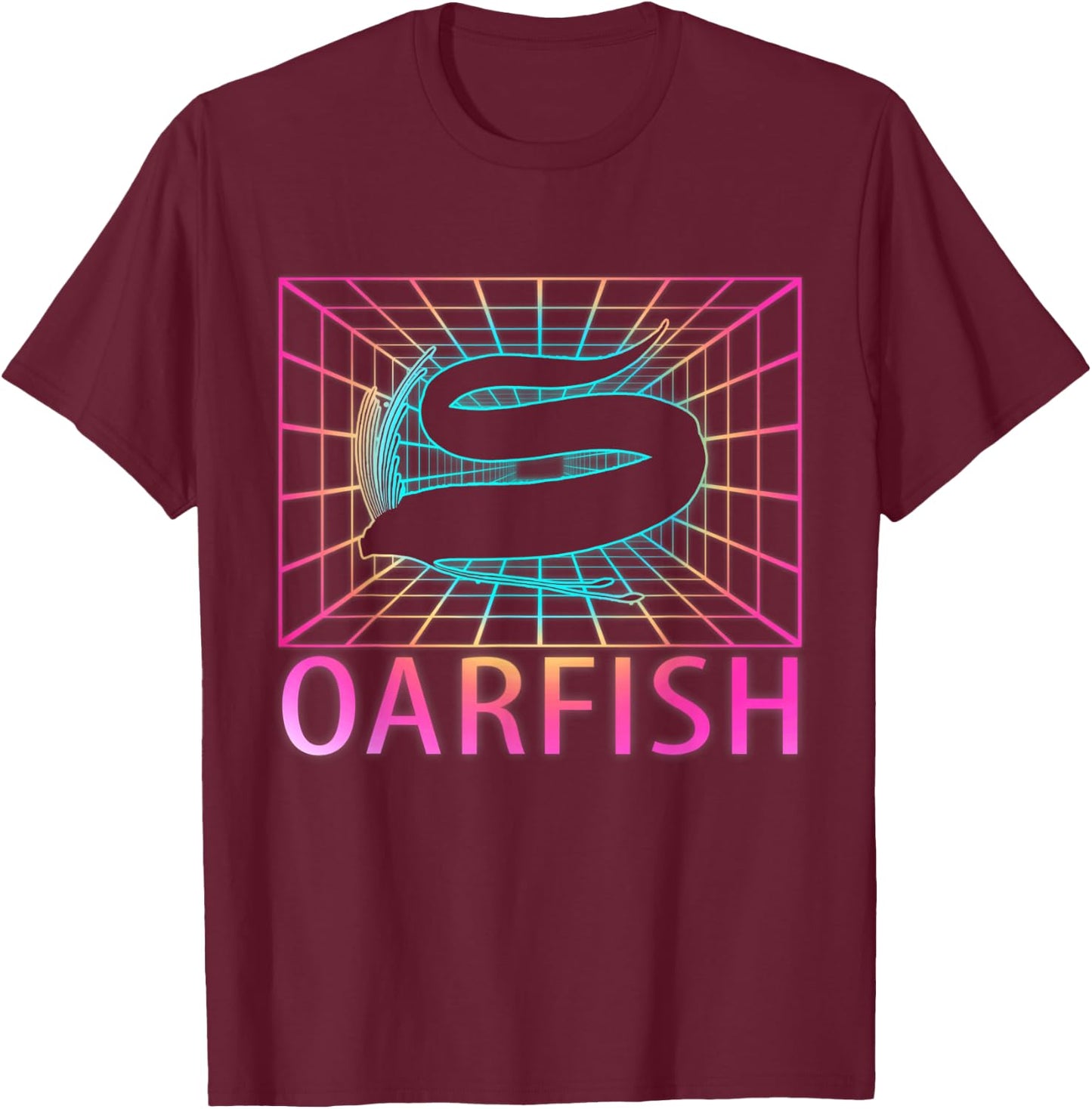 Oarfish Retro Fish Gift T-Shirt - T-Shirt | Maroon