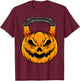 Pumpkin Dumbbell Lazy Halloween Costume Workout Gym Lover T-Shirt - T-Shirt | Maroon