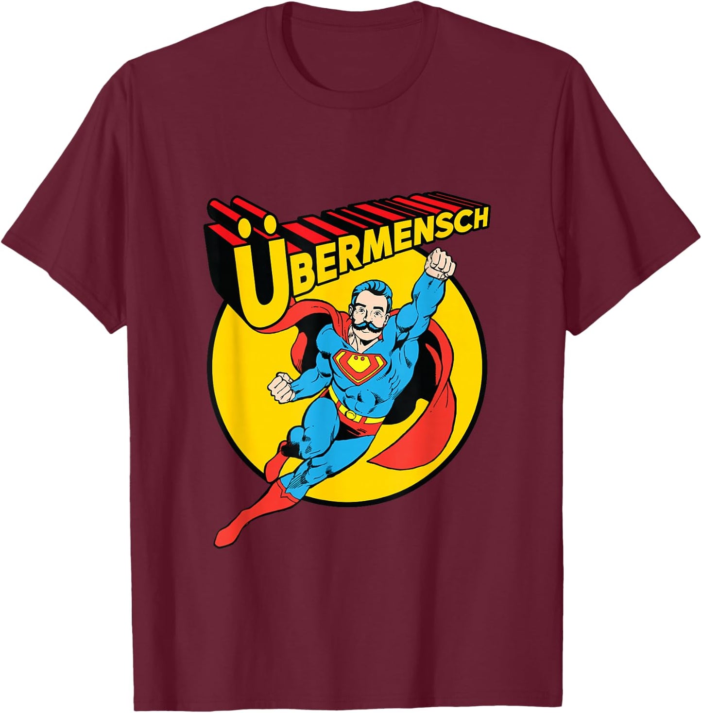 Ubermensch Super Human T-Shirt - T-Shirt | Maroon