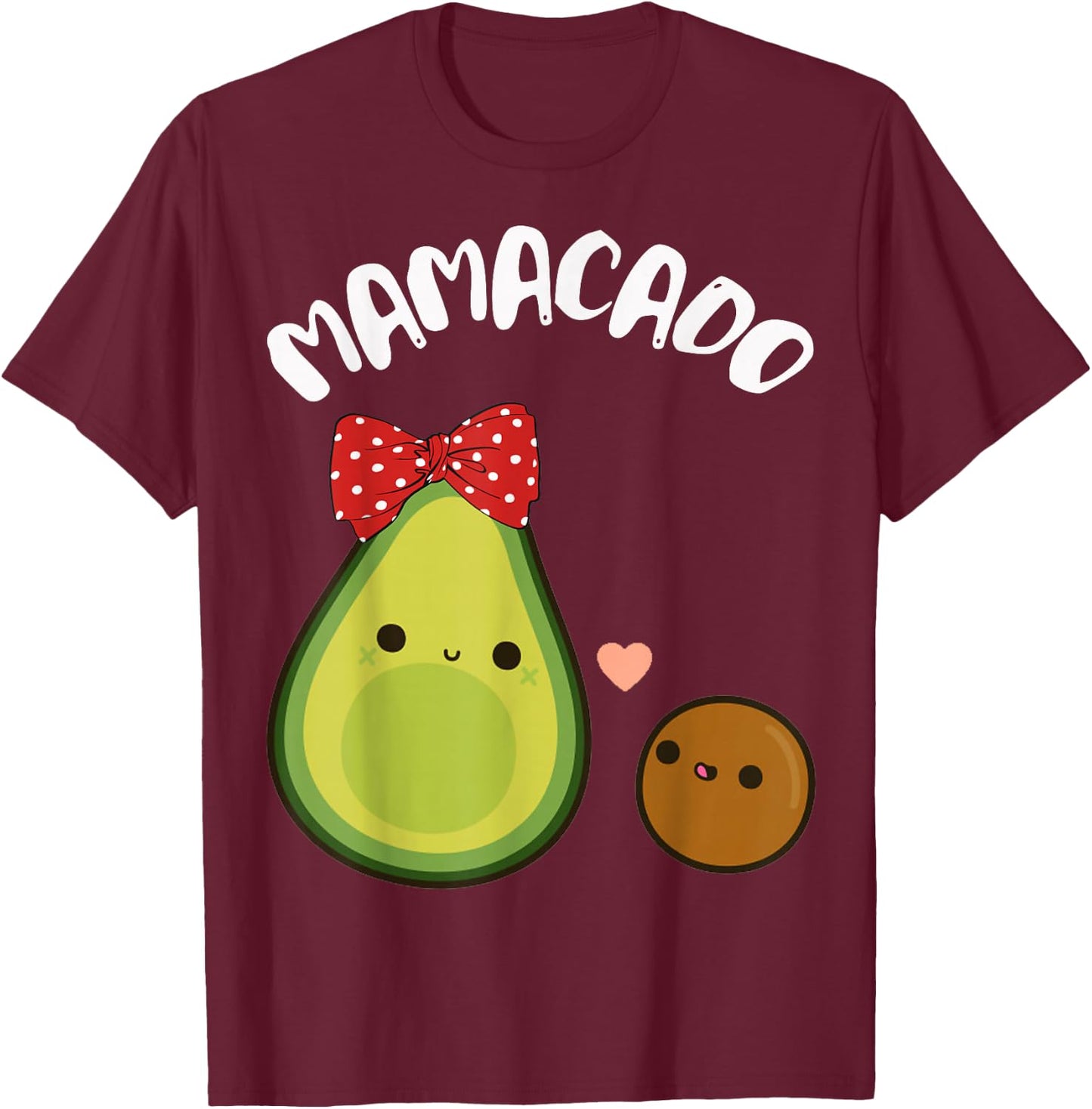 Mamacado Cute Avocado Pregnant Mom Gift Shirt T-Shirt - T-Shirt | Maroon