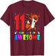 11th Birthday Party Dabbing Fox - 11 Years Old Girls Boys T-Shirt - T-Shirt | Maroon
