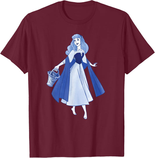 Disney Sleeping Beauty Briar Rose Blue T-Shirt - T-Shirt | Maroon