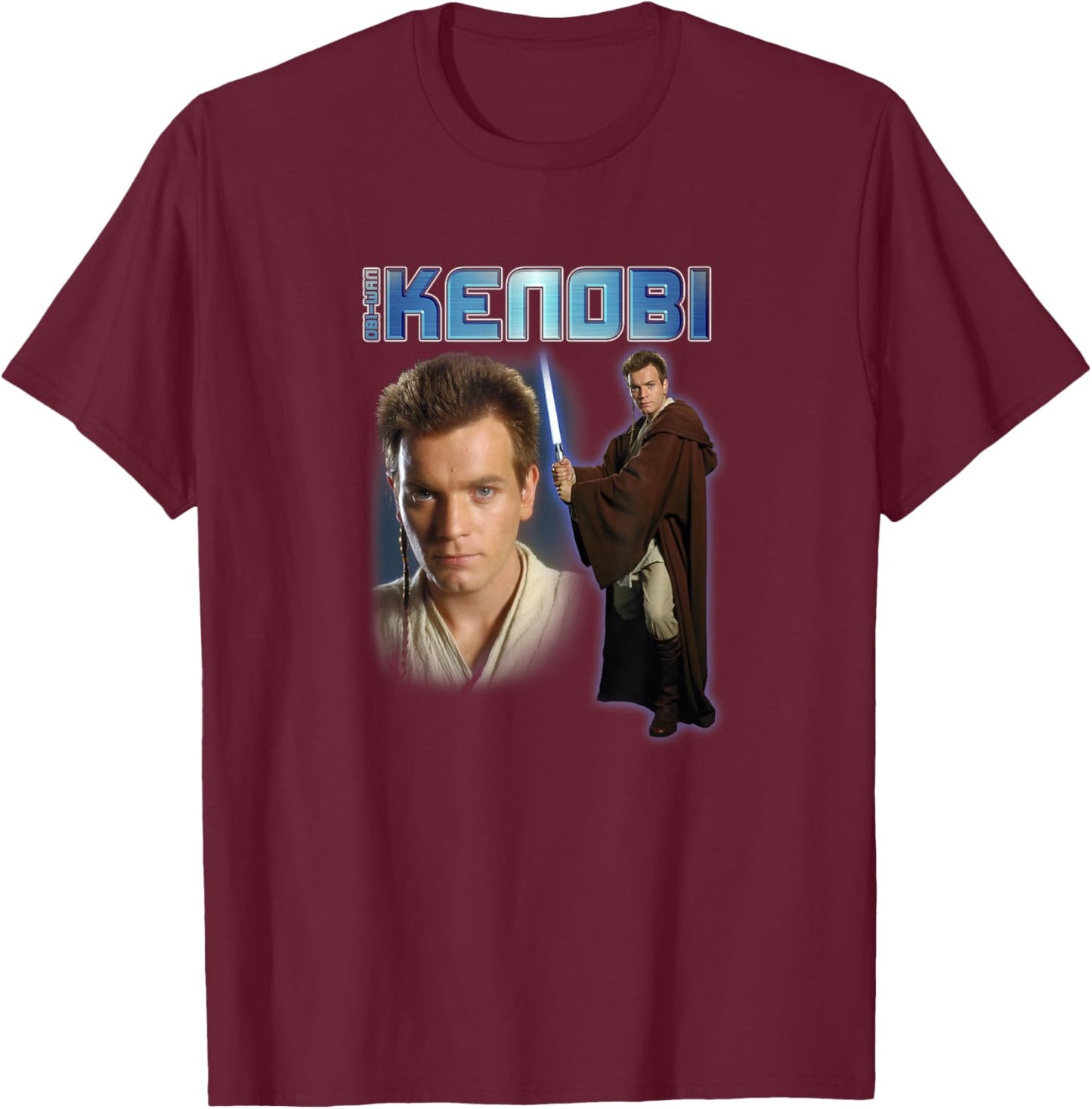 Star Wars Obi-Wan Kenobi Jedi Portrait T-Shirt - T-Shirt | Maroon