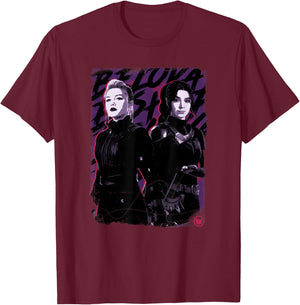 Marvel Hawkeye Yelena and Hailee Portrait T-Shirt - T-Shirt | Maroon