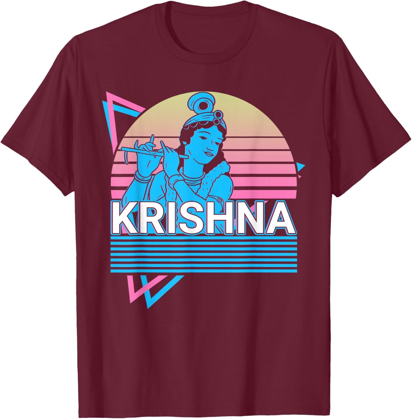 Krishna Hindu God Ancient Hindu Mythology T-Shirt - T-Shirt | Maroon