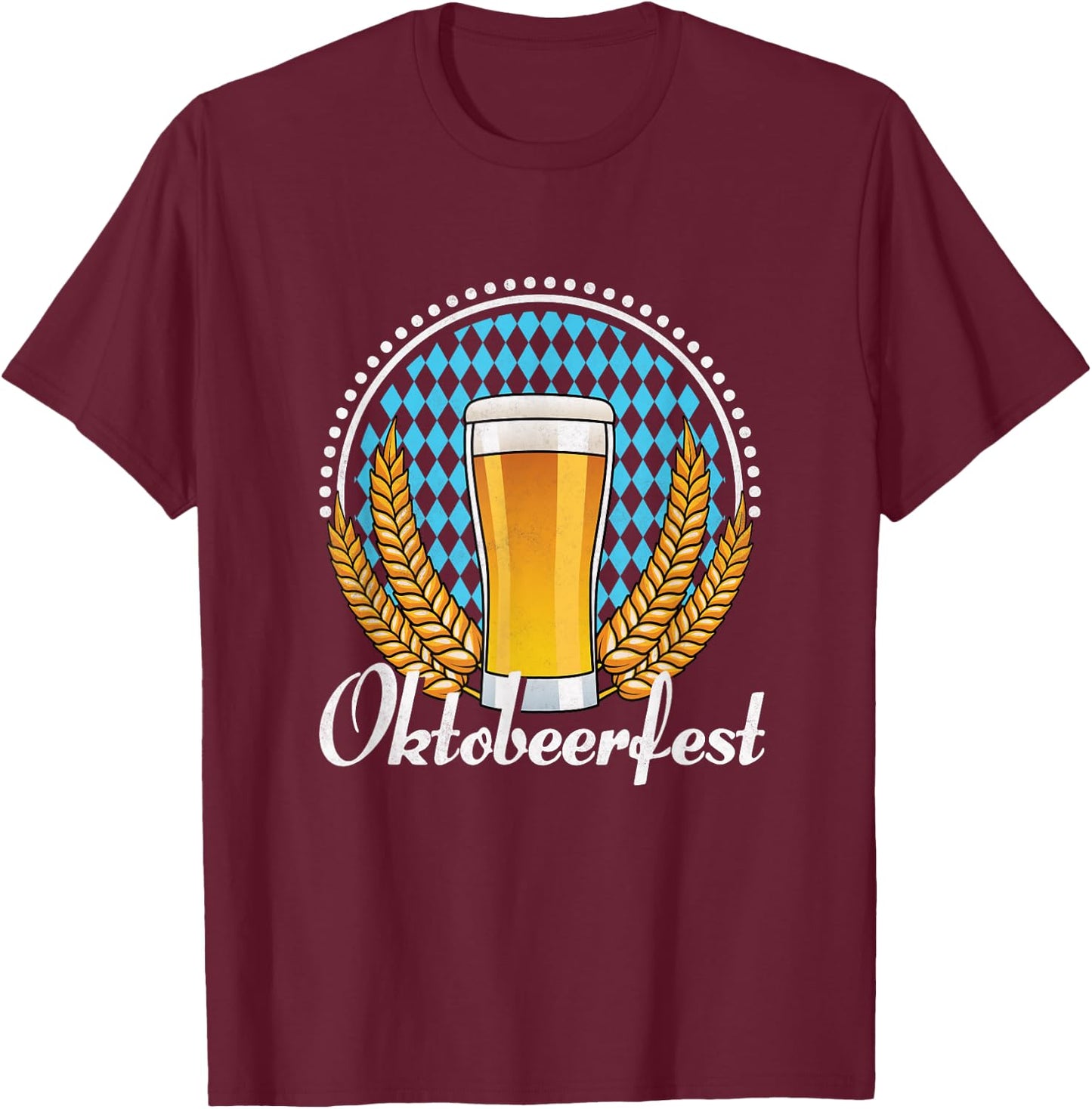 Octobeerfest, Beer Day Oktoberfest T-Shirt - T-Shirt | Maroon