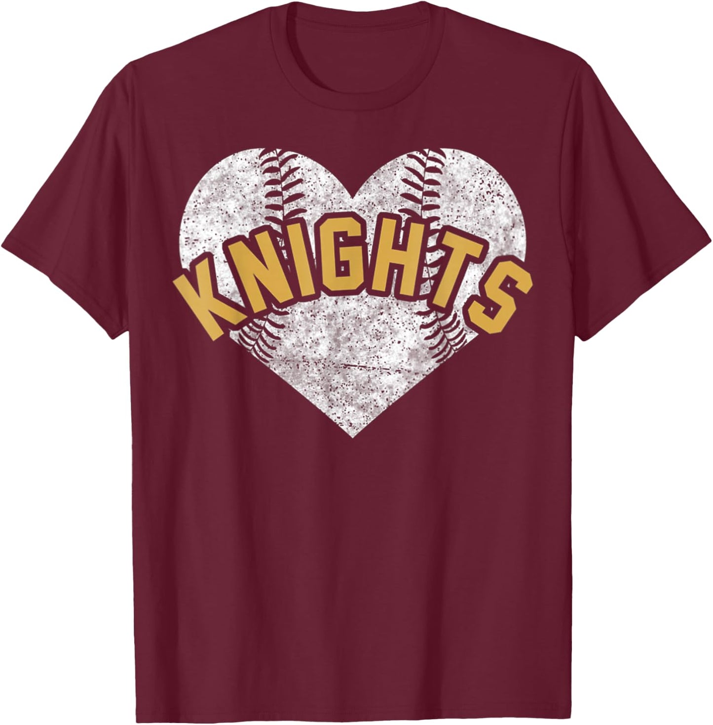 Knights Baseball Softball Shirt High School Team Mascot Mom T-Shirt - T-Shirt | Maroon