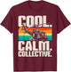 Calm Collective - Retro Helicopter Vintage Pilot Aviation T-Shirt - T-Shirt | Maroon