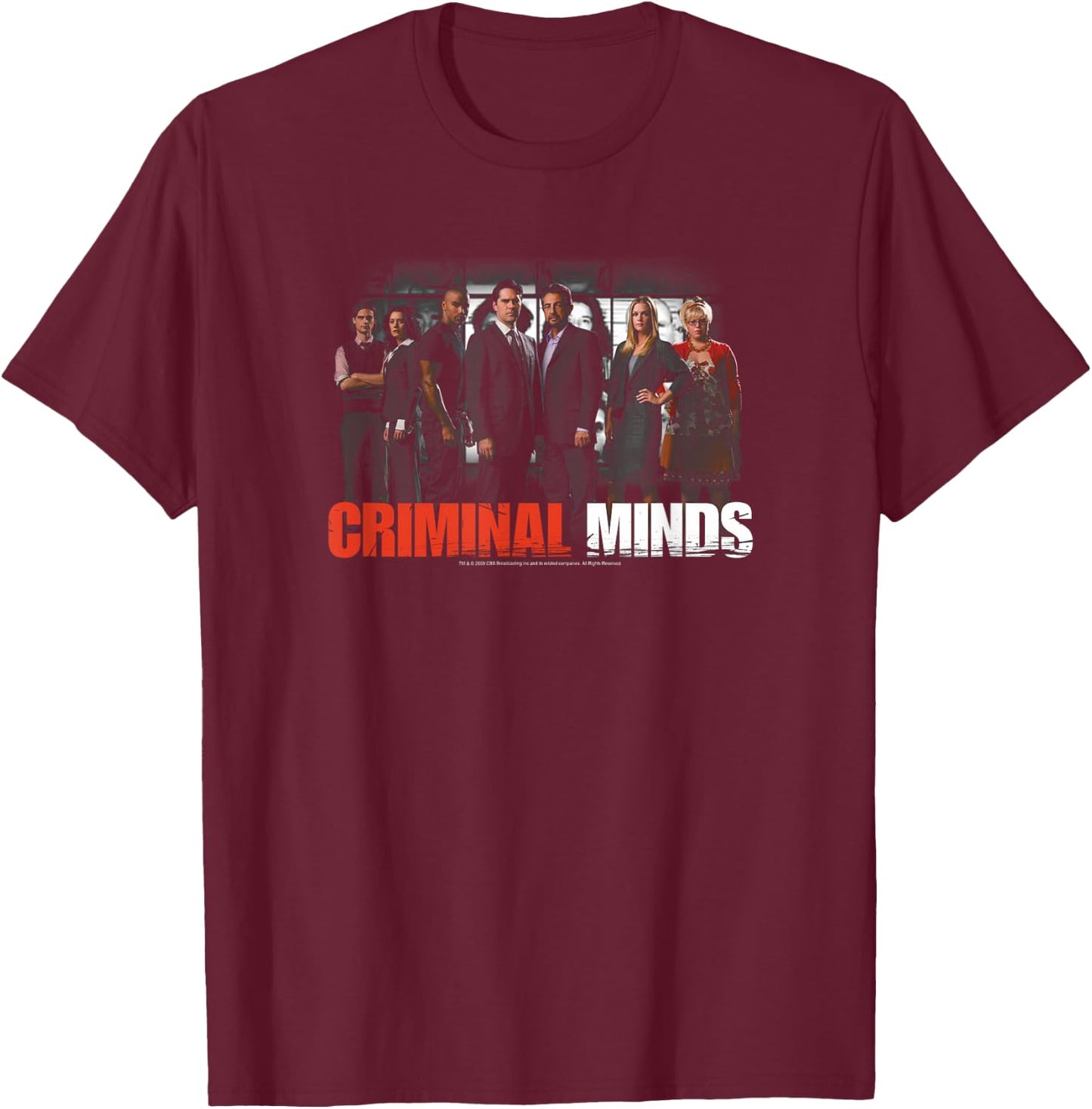 Criminal Minds The Brain Trust T-Shirt - T-Shirt | Maroon