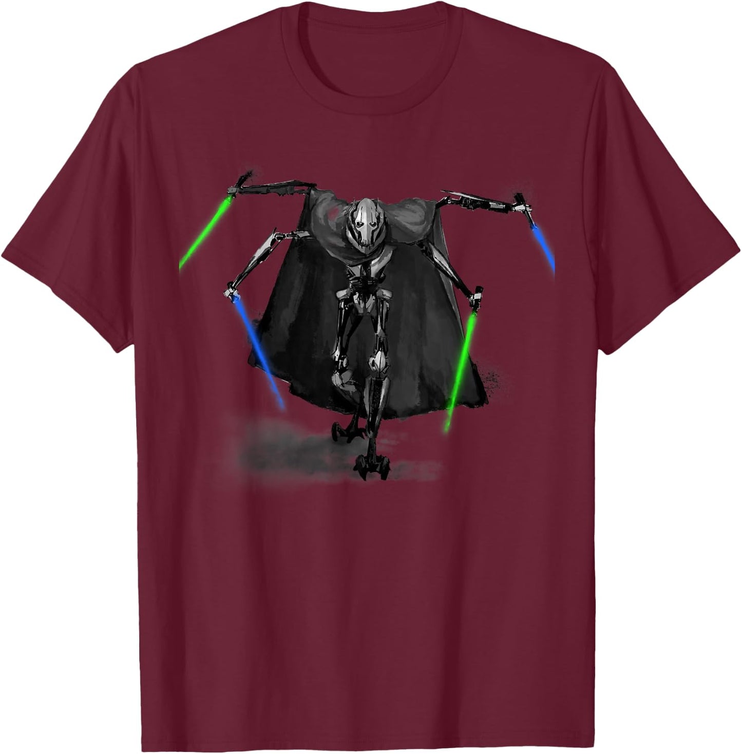 Star Wars Revenge of the Sith General Grievous T-Shirt - T-Shirt | Maroon