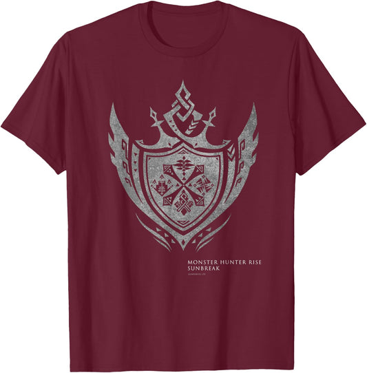 MONSTER HUNTER RISE:SUNBREAK Quest Seal T-Shirt - T-Shirt | Maroon