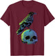 Vintage Crow Gothic Spooky Black Raven T-Shirt - T-Shirt | Maroon