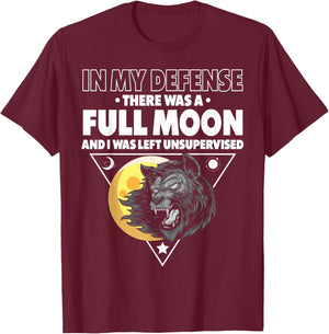 Werewolf Full Moon Werewolf T-Shirt - T-Shirt | Maroon